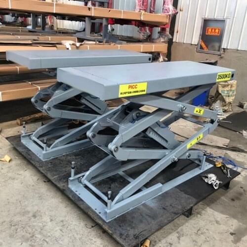 In-ground Scissor car lift loading capacity 3500kg with economic price