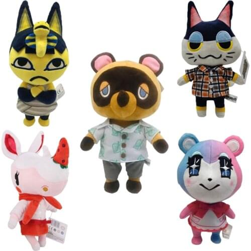 2020 New 18-28cm Animal Crossing Cartoon Raymond free give away Amiibo card Jingjiang Doll KK isabelle Plush Toy stuffed Doll