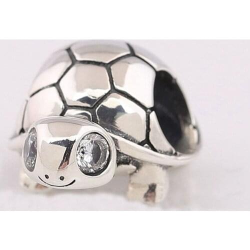 Authentic 925 Sterling Silver Bead New Shining Tortoise Creative Beads Fit Original Pandora Bracelet For Women Diy Jewelry