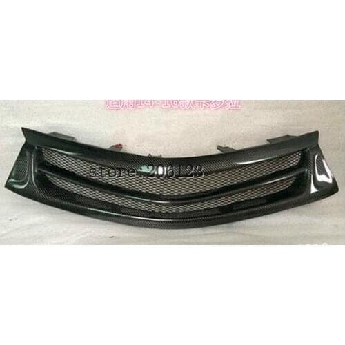 Car avant Grill Grille cas avec une bande pour For Toyota Corolla 2014 2015 2016 carbon fiber