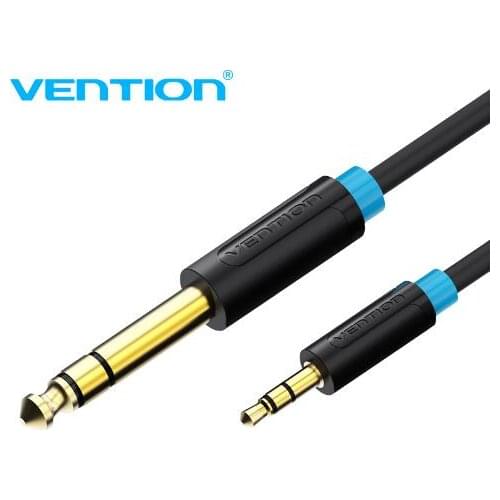 Vention 3.5mm to 6.35mm Adapter Aux Cable for Mixer Amplifier Gold Plated 3.5 Jack to 6.5 Jack 3m 5m Aux Cabo Male to Male
