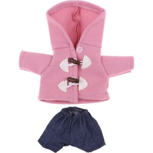 Stylish Doll Winter Suit for Mellchan Baby Dolls Clothes Accessories Pink