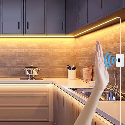 Hand Sweep Sensor LED Kitchen light Flexible USB LED Strip Wall lamp 5V Diode Tape Table Night light For TV Backlight Closet