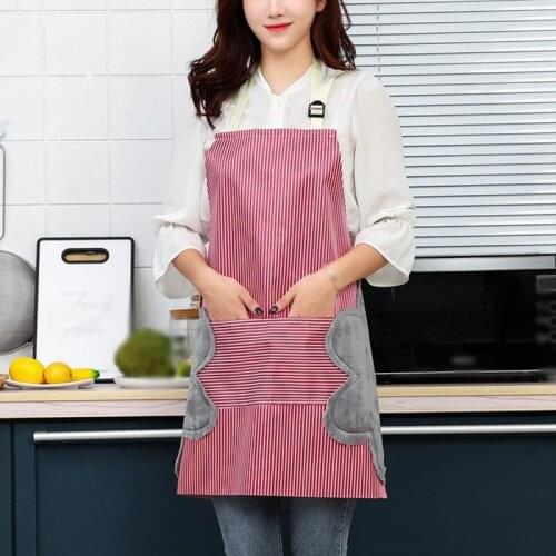 3 Colors Waterproof Oil-Proof Hand Erasable Cloth Aprons for Women Men Abrasion Cooking Baking Apron Kitchen Utility Accessories