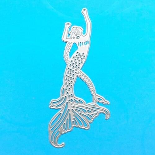 YLCD1180 Mermaid Metal Cutting Dies For Scrapbooking Stencils DIY Album Cards Decoration Embossing Folder Die Cuts Tools New