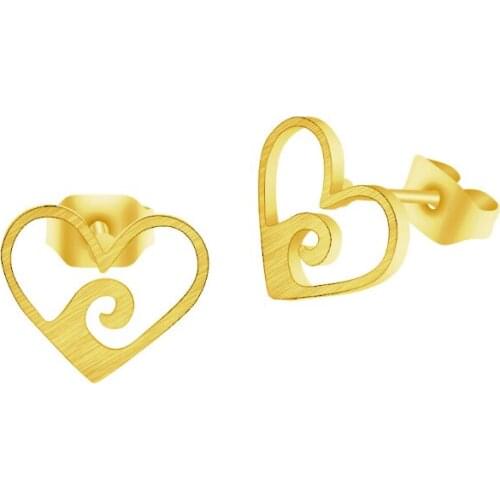 Love Heart Design Earring Studs Color Elegant Fashion Women Jewelry Girl Gifts
