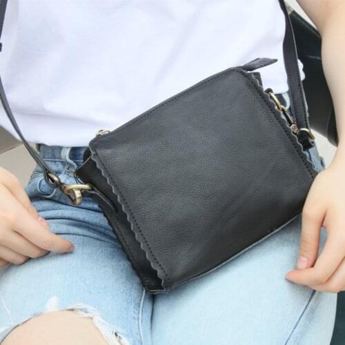 Women Messenger Bags Small Square Bag Soft Genuine Leather Handbags Purses Designer Female Shoulder Crossbody Bag Bolsa Feminina
