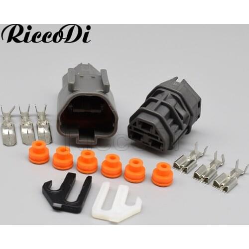 1-20Kit 3 Pin Male Female Waterproof Automobile Electrical Throttle Motor Sensor Plug Socket Connector 7123-6234-40 7222-6234-40