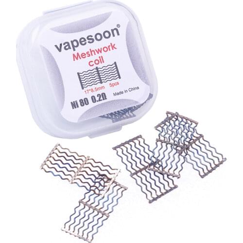 10boxes (10pcs/box) 17*8.5mm A1 Meshwork Coil 0.14 0.13ohm Mesh Coil for Wotofo Profile RDTA