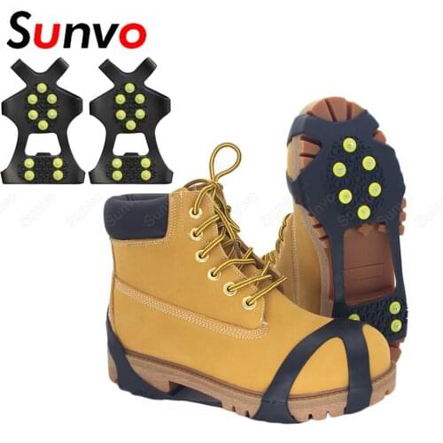 10 Studs Anti-Skid Ice Gripper Anti-Slip Covers for Shoes Spikes Winter Outdoor Climbing Snow And Ice Crampons Non Slip Ice Grip