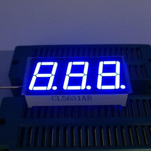 10PCS New and original 3 Bit 0.56 inch Digital Tube LED Display blue Light 7 Segment Common Cathode/Anode