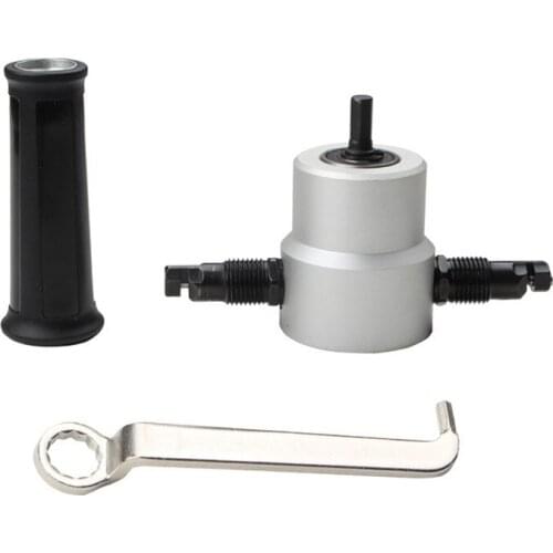 160A Metal Cutting Double Head Sheet Nibbler Hole Saw Cutter Hand Cutting Electric Punch Tool