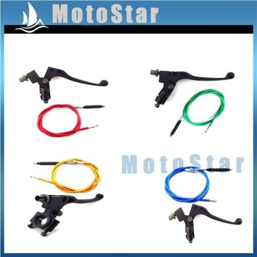 Aluminum Clutch Lever + Cable For Chinese 50cc 70cc 90cc 110cc 125cc 140cc 150cc 160cc Pit Dirt Motor Trail Bike Motorcycle