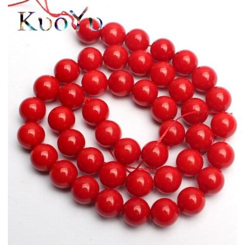 Natural Stone Beads Red Coral Round Loose Beads For Jewelry Making 15.5"inch 4/6/8/9mm Pick Size DIY Bracelet Necklace wholesale