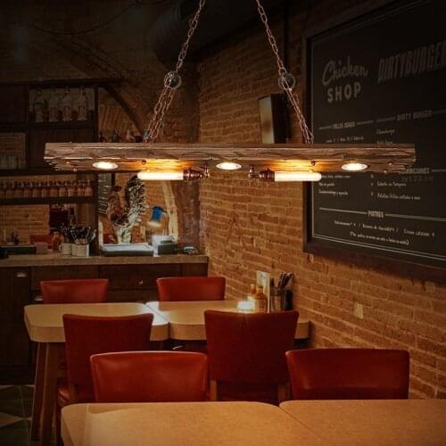 Retro Industrial Creative Wooden Pendant Light Art Loft Vintage Restaurant Decoration Hanging Light Fixtures Free Shipping