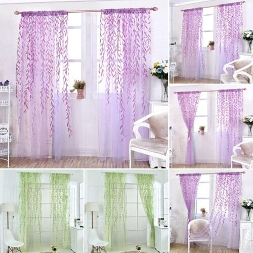 Willow Modern Tulle Curtains for Living Room Bedroom Voile Curtains for Window Tulle Curtains Drapes GQ