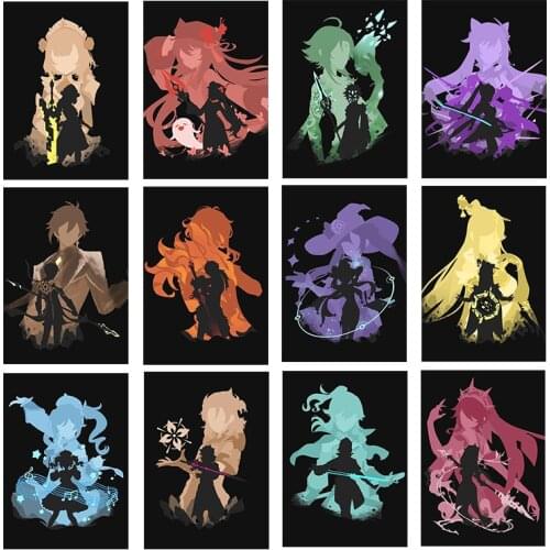 Anime Canvas Painting Genshin Impact Game Poster and Print Art Print Mural Picture Childrens Room Home Wall Decoration Cuadros