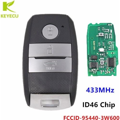 KEYECU Replacement Smart Remote Key Fob 3 Button 433MHz ID46 Chip for Kia Optima Sportage 2014-2016 FCC ID: 95440-3W600