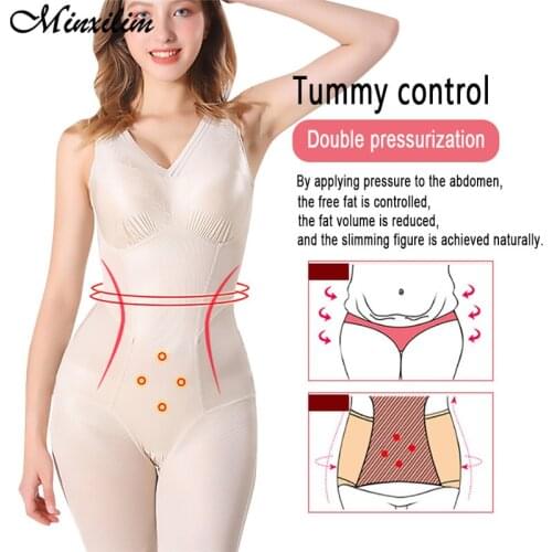 Women Body Shaper Bodysuit Waist Trainer Push Up Chest Sleeveless Shapewear Control Slimming Corset Underwear