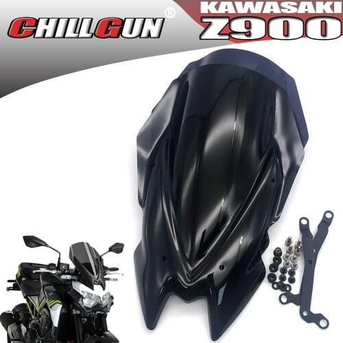 Motorcycle Sports Touring WindScreen Windshield Viser Visor Wind Deflector Fits For KAWASAKI Z900 Z-900 2020-2021 Z 900 '20-'21