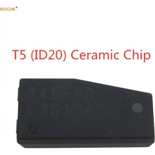 RIOOAK 10PCS original T5 ID20 Transponder Car Key Chip Blank Carbon ceramic T5 Cloneable Cemamic T5 Chip Copy To ID 11 12 13 33