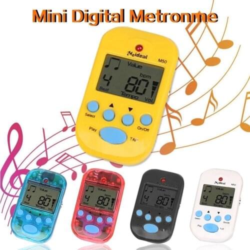 M50 Mini Professional Metronome Electric Guitar Instrument Part LCD Clip-on Digital Tuner for Guitar Part