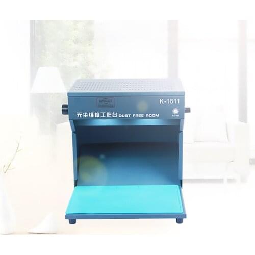 Desktop Dust Free Working Room Anti Dust Workbench Mini Dust Free Room Phone LCD Repair Machine Cleaning Room With Mat Tool 220V