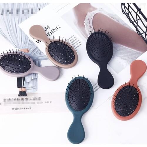 1PC random Small Hair Brush Bristle Nylon New Salon Detangling Hair Comb For Child Wet Dry Bristles Handle Detangling Comb