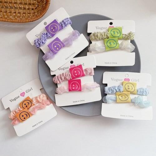 Candy Color Sweet Smile Hair Tie Large Intestine Hair Ring Cute All-match Girls Hair Rope Hair Accessories Elastic Hair Bands