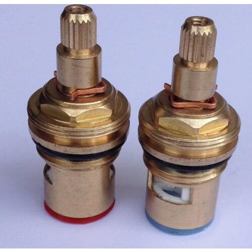 1/2" Replacement Brass Ceramic Disc Tap Valve Quarter Turn Cartridges Gland Insert 20 Teeth Bathroom Faucet Accessory Kba501