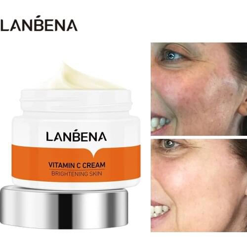 LANBENA Vitamin C Whitening Brighten Lifting Moisturizing Remove Anti Wrinkle Anti Aging Face Care Facial Cream 40g
