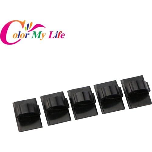Color My Life Car Wire Cable Holder Tie Clip Fixer Organizer Adhesive Charger Line Clasp Clamp Navigation USB Cable Clip Winder