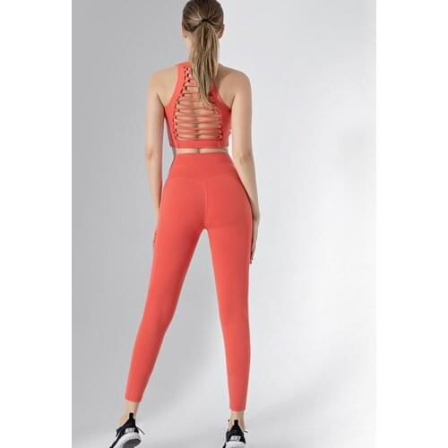 2 Piece Set Workout Clothes for Women Cross back Sports Bra + Leggings Set Sportswear for Women Gym Clothing Athletic Yoga Set