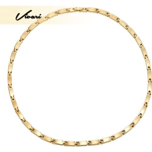 Vivari Trendy Magnetic Long Necklace For Women 34pcs Magnets Display Shiny Gold Color Supreme Jewelry Womens Trinket