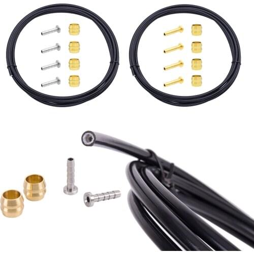 2.5M Durable Hydraulic Disc Brake Hose Kit Oil Tube Pipe w/ Brass Olives & Inserts 5mm for Shimano Accessories