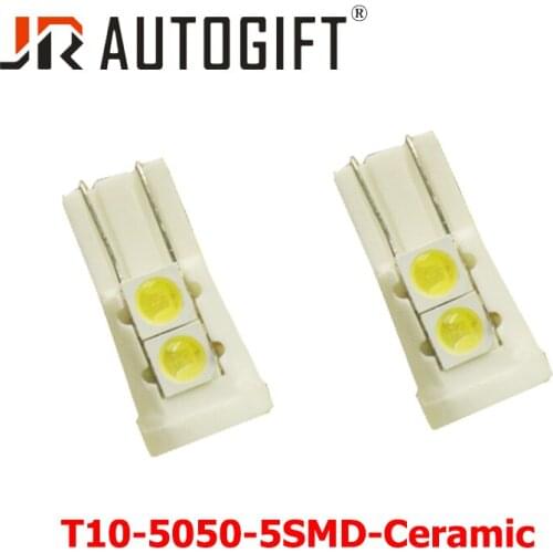 200x led t10 Ceramic W5W LED Bulbs 194 168 5050 5 SMD 5630 LED Car Interior Lights Wedge Instrument Side Bulb Auto Lamp 12V 24V