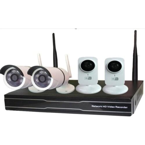 4CH Wireless 720P IP Camera NVR Kit