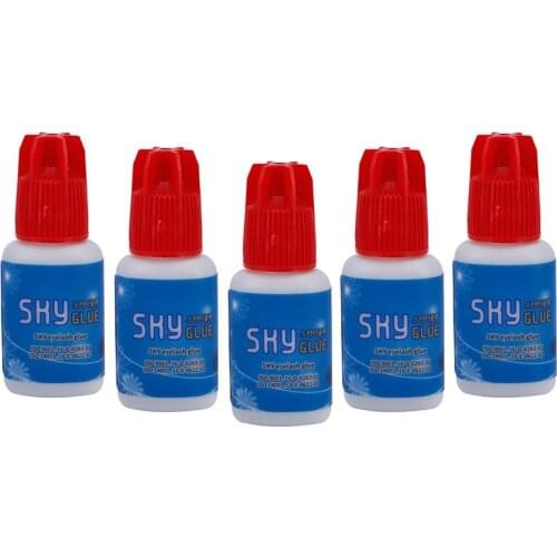 5 Pcs/Lot Original Korea Eyelash Extensions Sky Glue with Red Cap 1-2 Seconds Drying Time 6-7 Weeks Strongest Glue