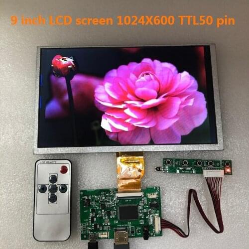 9 inch display module HDMI resolution 1024X600 screen car drive board USB5V power supply