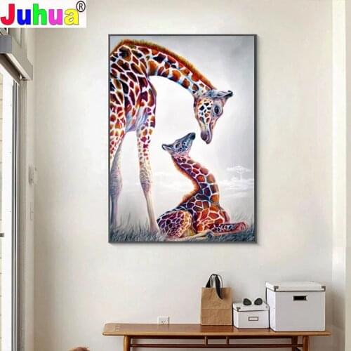 5D DIY Diamond embroidery"Colorful Abstract Giraffe" 3d Art Mosaic Kit Picture Diamond Painting Full Square/Round Drill Animal