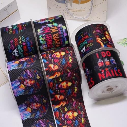 Free shipping Printed 3 inch 75mm Cartoon characters printed grosgrain ribbonS for Accessories 57824