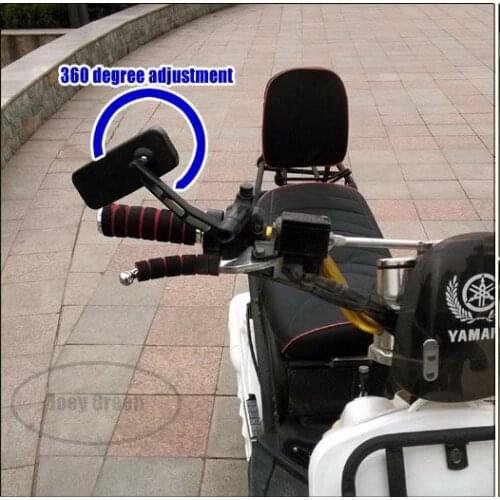 Scooters side mirrors 360 adjustment Motorcycle Rearview Mirrors aluminum rod scooter easy to install
