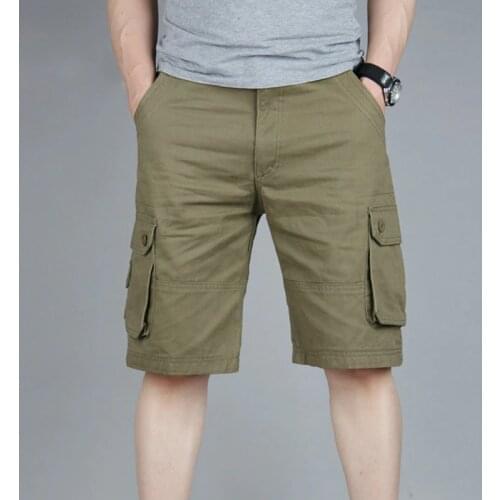 Cargo Pants Men Summer Casual Pocket Sweatpants 2021 Men Joggers Military Short Trousers Breathable Big Tall 42 44 46 Oversized