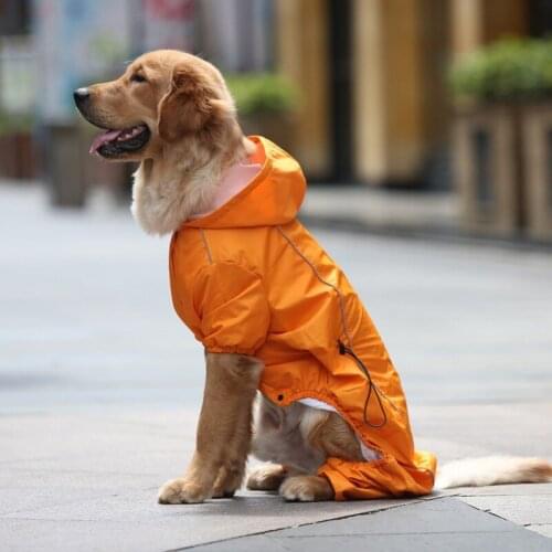 Pet Dog Four-Legged Raincoat Mesh Double Layer Fabric Adjustable Waterproof Comfortable Elastic Band