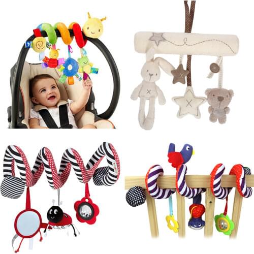 Soft Infant Crib Bed Stroller Toy baby Spiral 0-12 months Car Seat Towel Educational Baby Rattles Toy Newborns Baby Toys For