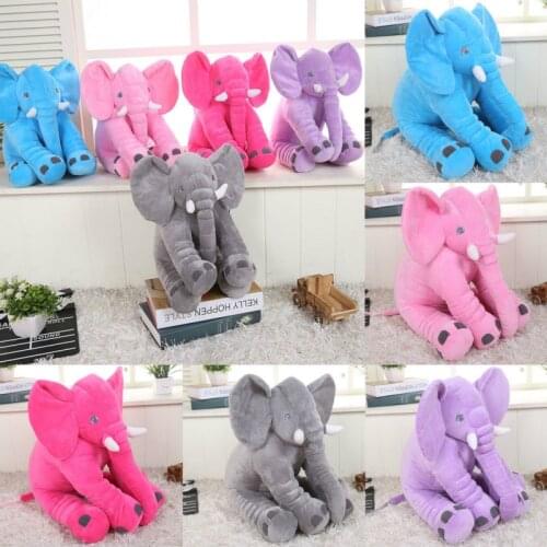 Baby Plush Elephant Doll Toy Kids Boys Girls Creative Sleeping Back Cushion Stuffed Elephant Children Accompany Doll 60CM Height