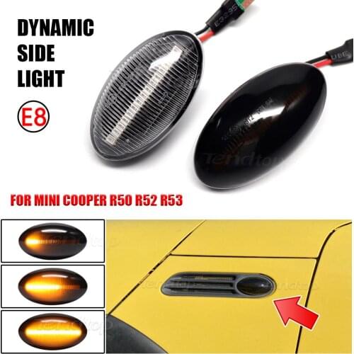 For BMW MINI Cooper R50 R52 R53 2002-2008 Dynamic Turn Signal Light LED Side Marker Fender Sequential Indicator Car Assessories