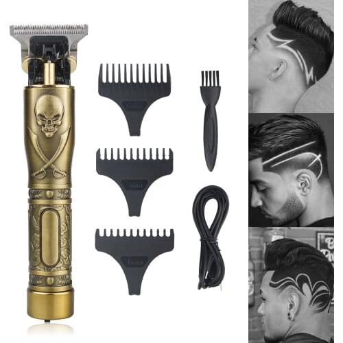 Electric Hair Clipper USB Rechargeable Shaver Oil Head Hair Trimmer Beard Barber Haircut Tools Men Barber Hair Cutting Machine