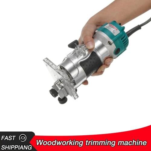 Aluminum body electric woodworking trimming machine slotting woodworking engraving machine hole machine woodworking slotting