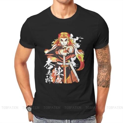 Killer O Neck TShirt Demon Slayer Japanese Magic Battle Blood Anime Pure Cotton Original T Shirt Men Tops Fashion Oversized
